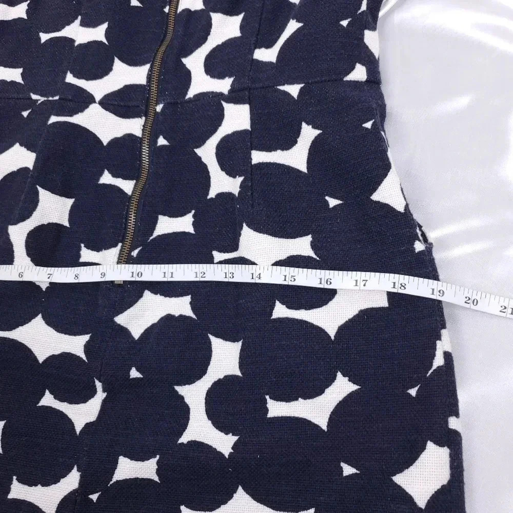 Loft Shift Dress Women's Size 6P Sleeveless Blue & White w/Pockets - Picture 11 of 13